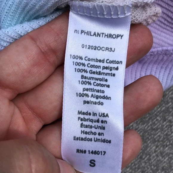 NWOT! - n:PHILANTHROPY Suri Pastel 100% Cotton Tie Dye Short Sleeve Bodysuit - Picture 9 of 10